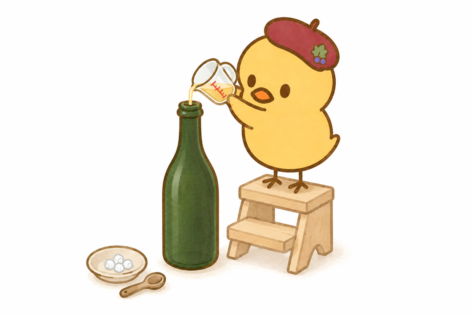 ドザージュするピヨ