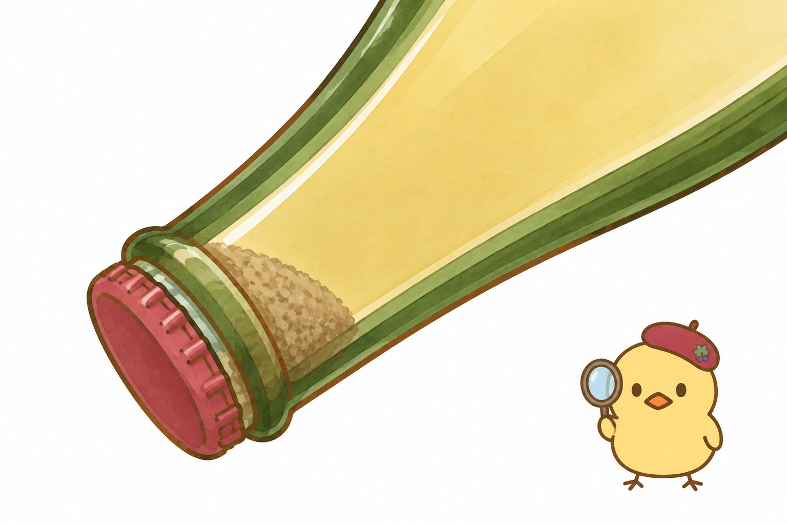 瓶口に集まる澱